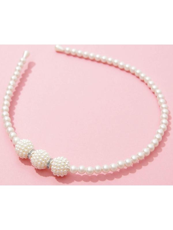 Ободок для волос жемчужный 