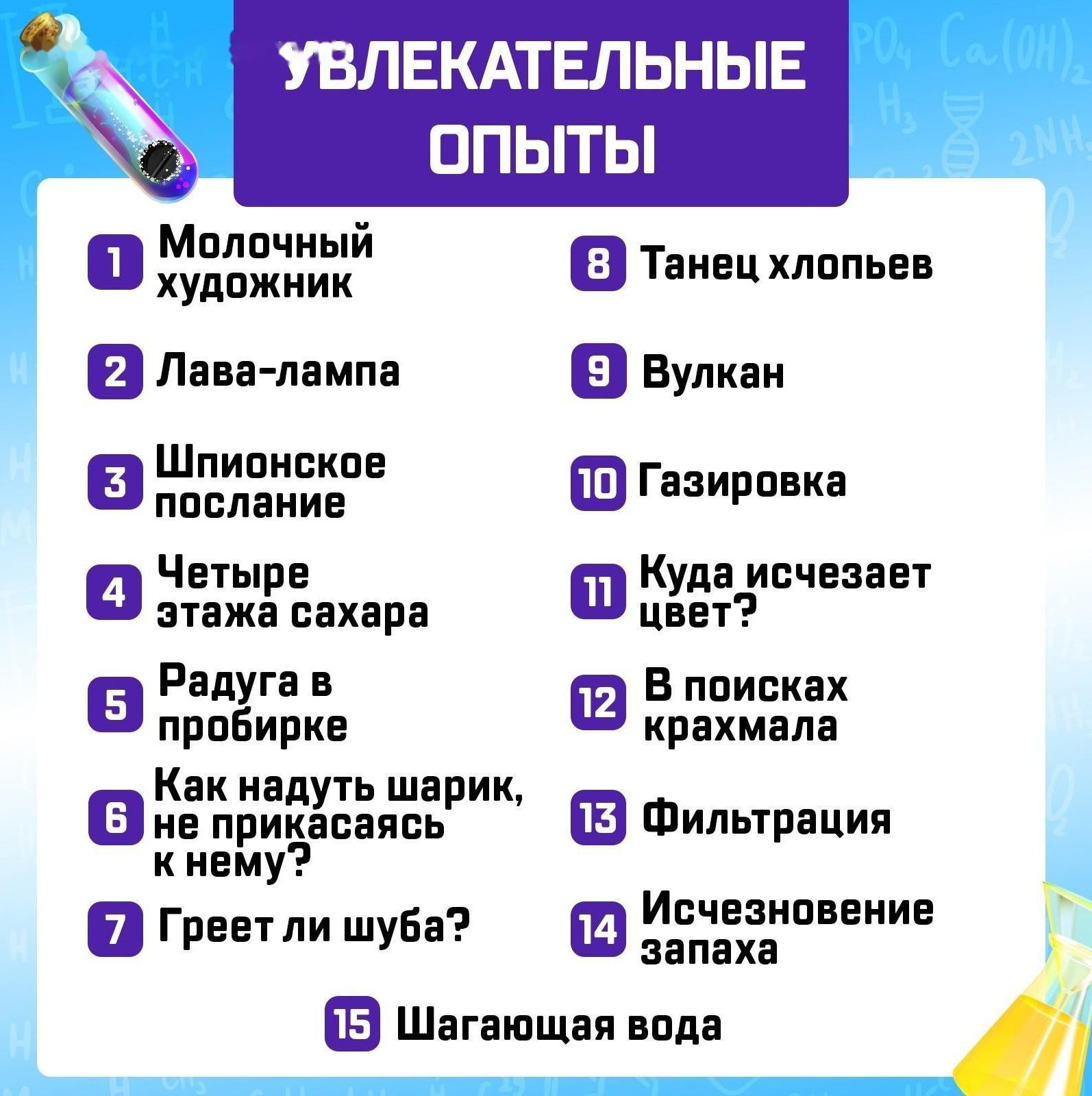 Набор для опытов «Увлекательная наука», 15 опытов с лабораторной посудой