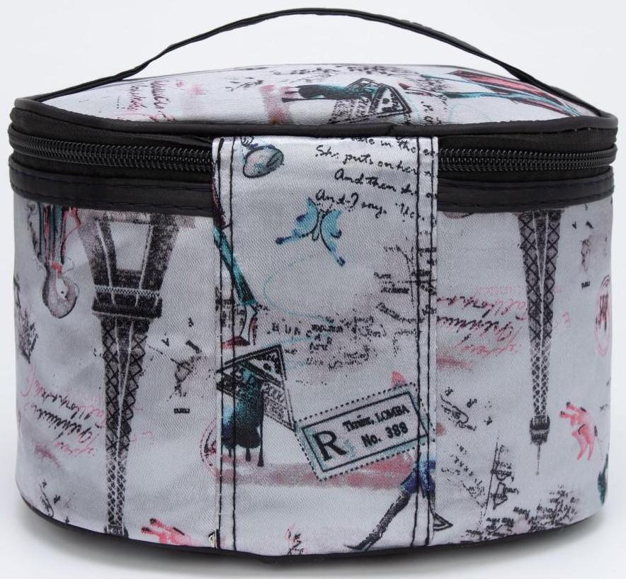 Косметичка на молнии, цвет серый