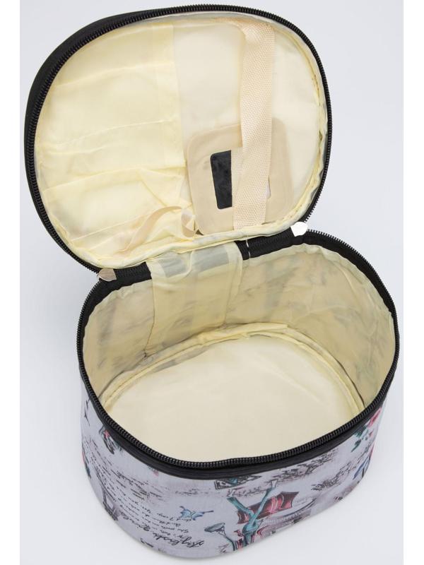 Косметичка на молнии, цвет серый