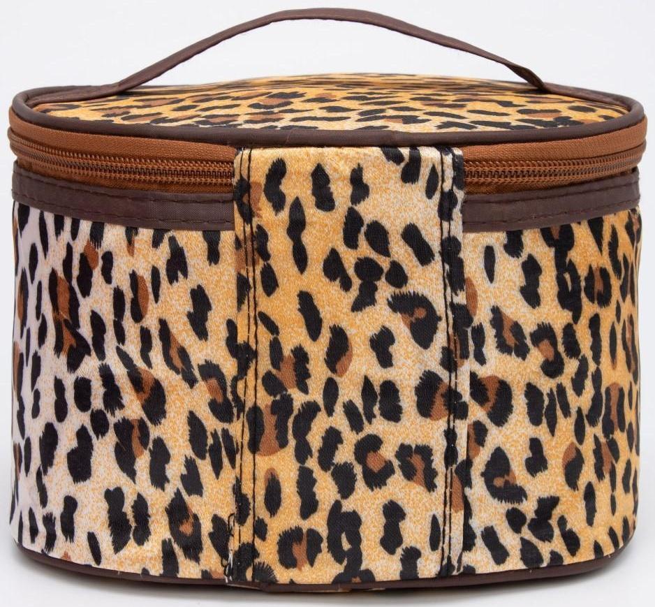 Косметичка  на молнии, цвет коричневый