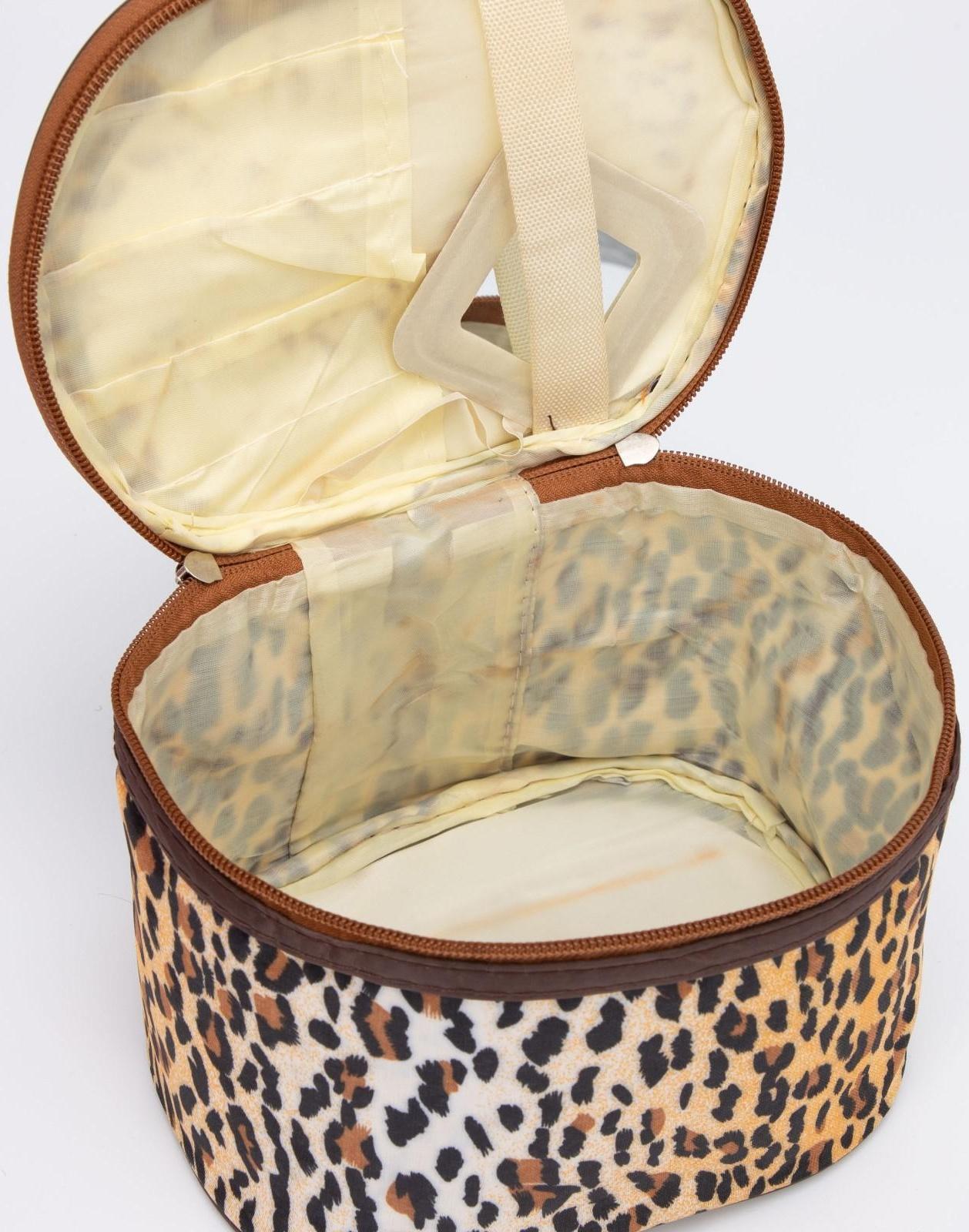 Косметичка  на молнии, цвет коричневый