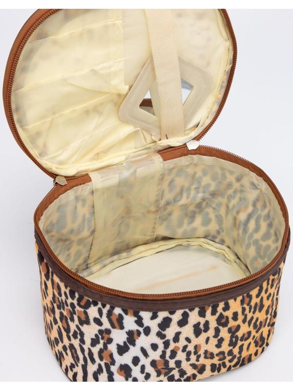 Косметичка  на молнии, цвет коричневый