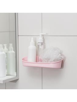 Держатель для ванных принадлежностей на присосках, 23×10×5 см, цвет МИКС