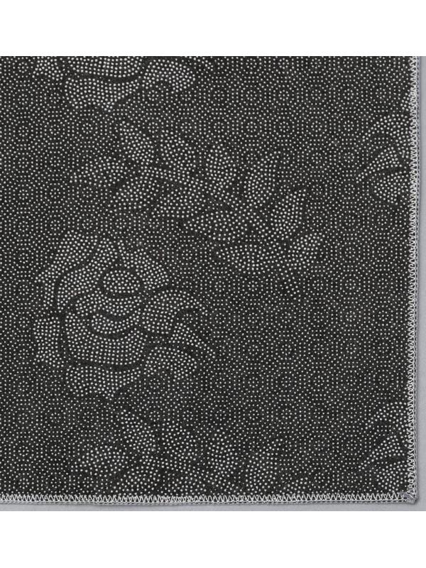 Набор ковриков для ванной и туалета Доляна «Геометрик», 2 шт: 45×120 см, 40×60 см, цвет зелёно-серый