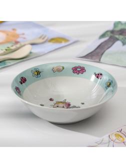 Тарелка керамическая глубокая Доляна «Единорожка», 400 мл, d=15 см