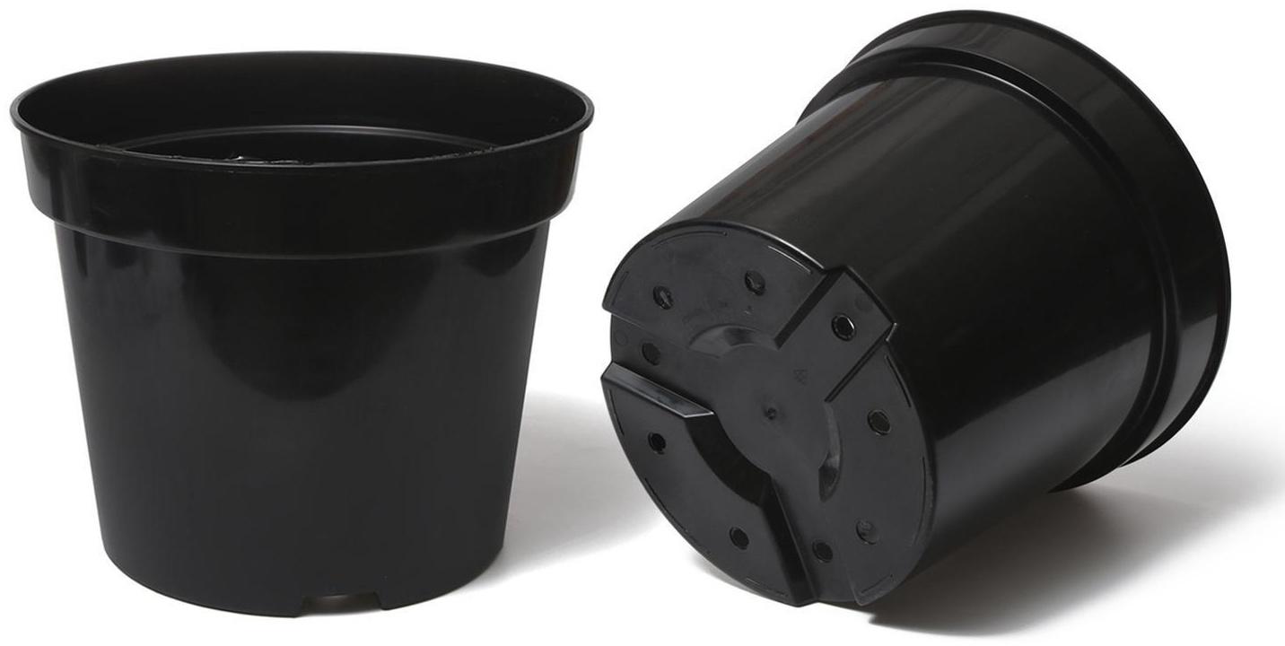 Горшок для рассады, 20 л, d = 35,5 см, h = 30,5 см, чёрный, Greengo
