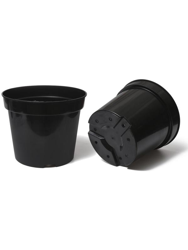 Горшок для рассады, 20 л, d = 35,5 см, h = 30,5 см, чёрный, Greengo