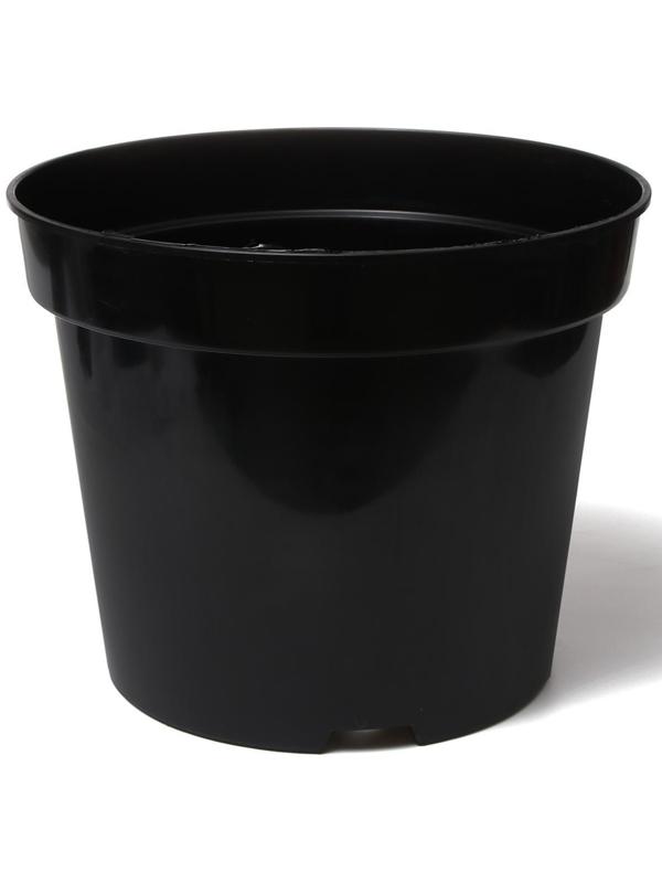 Горшок для рассады, 20 л, d = 35,5 см, h = 30,5 см, чёрный, Greengo