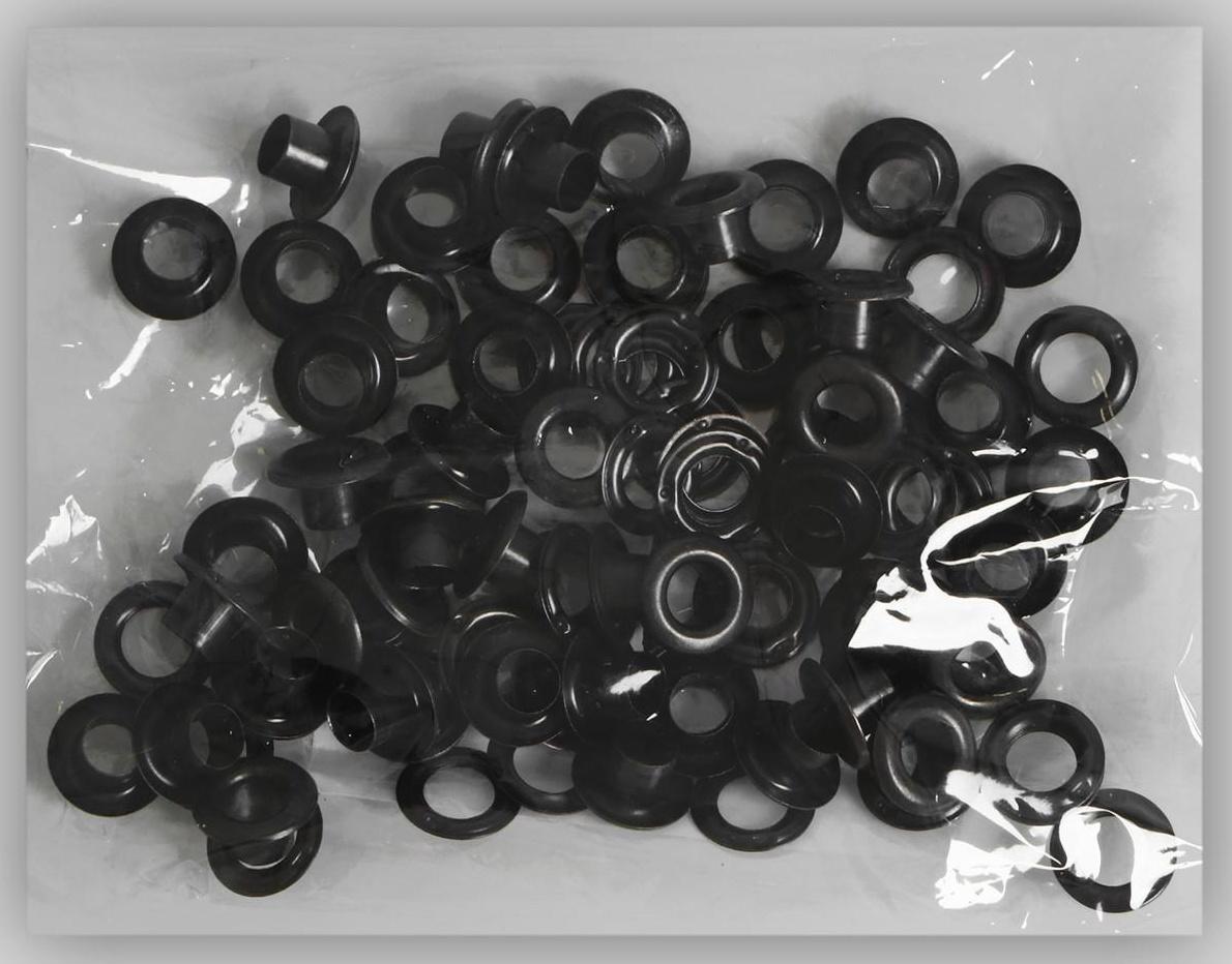 Люверс, d = 5 мм, 50 ± 5 шт, цвет чёрный никель