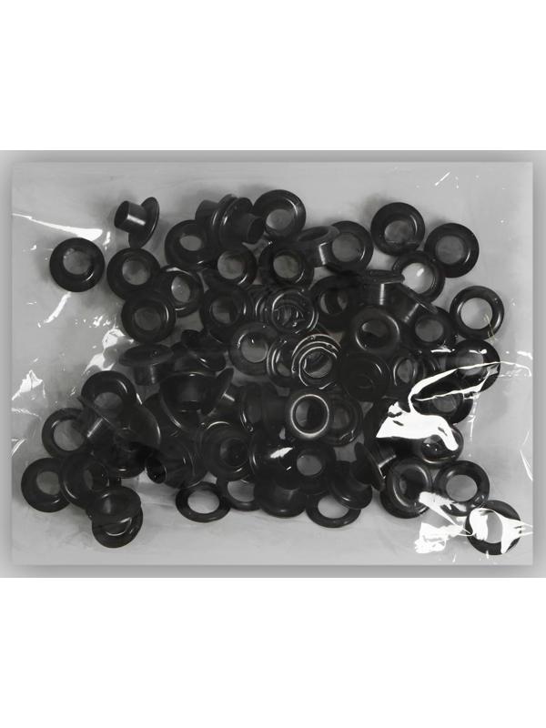 Люверс, d = 5 мм, 50 ± 5 шт, цвет чёрный никель