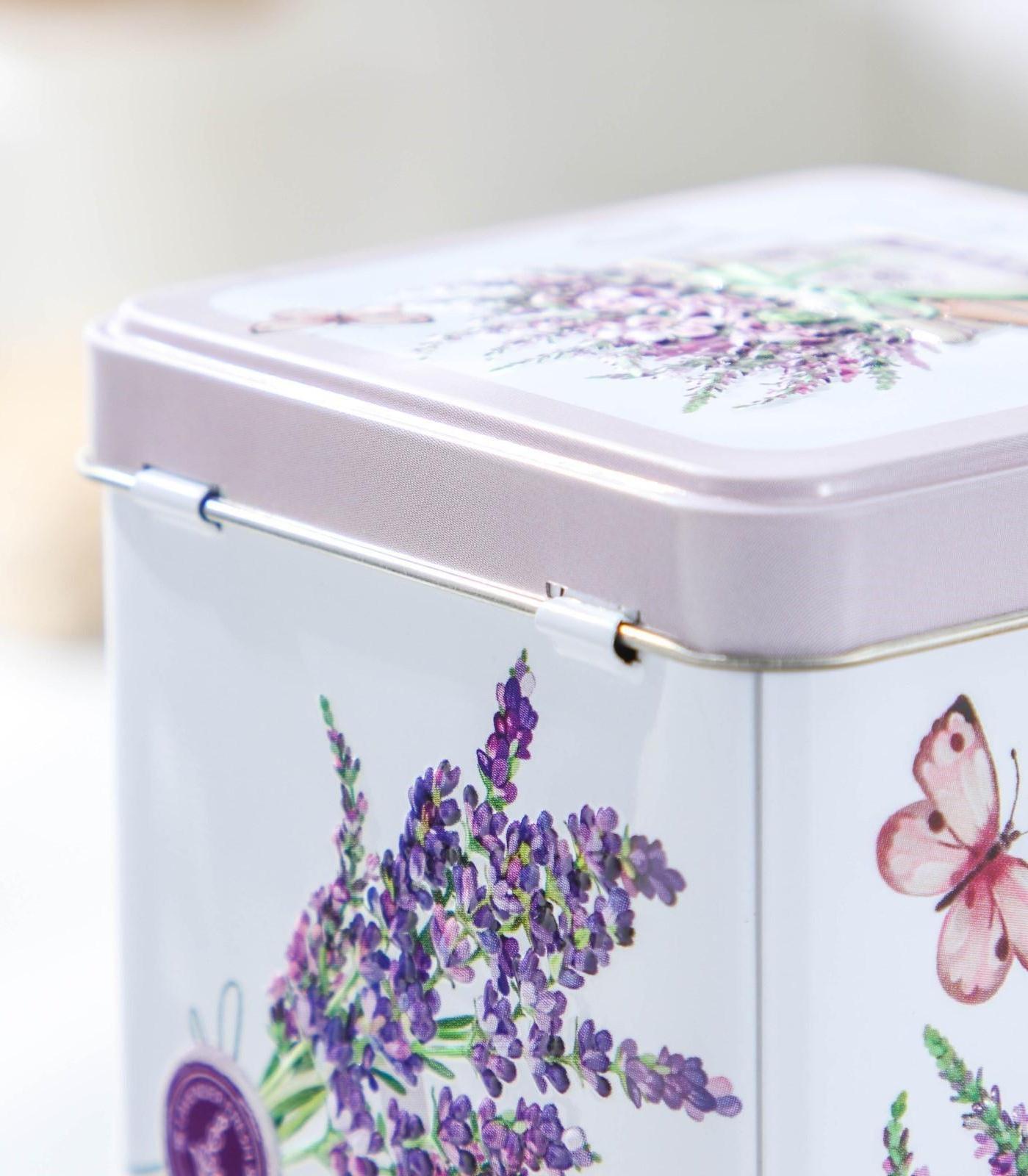 Банка для сыпучих продуктов «Лаванда-3», 1,2 л, 9×16,5 см, прямоугольная