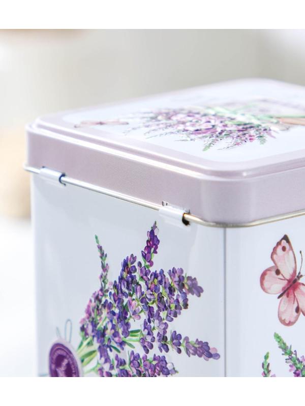 Банка для сыпучих продуктов «Лаванда-3», 1,2 л, 9×16,5 см, прямоугольная