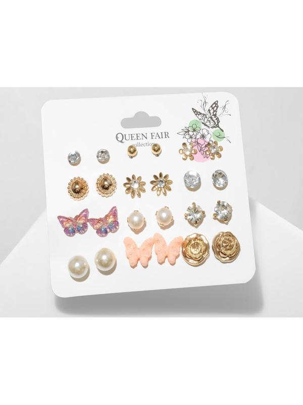 Набор серьги 12 пар 