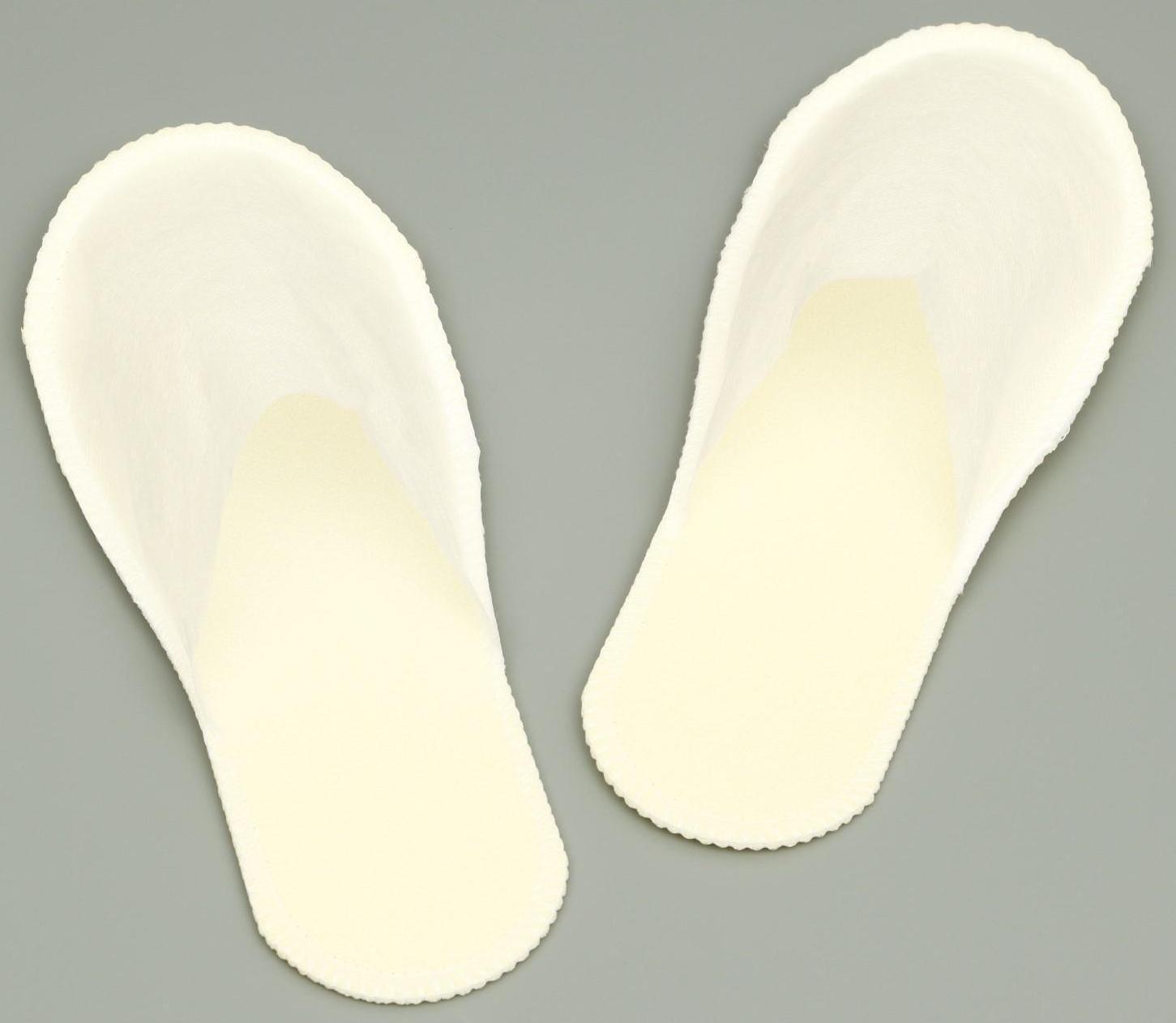 Одноразовые тапочки, Стандарт Лайт, молочные / белые, с закрытым мысом, 42 р.
