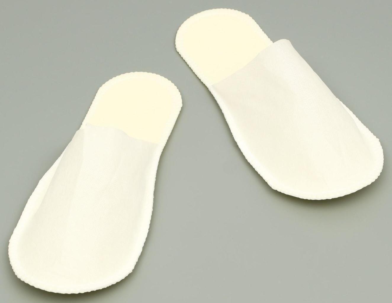 Одноразовые тапочки, Стандарт Лайт, молочные / белые, с закрытым мысом, 42 р.