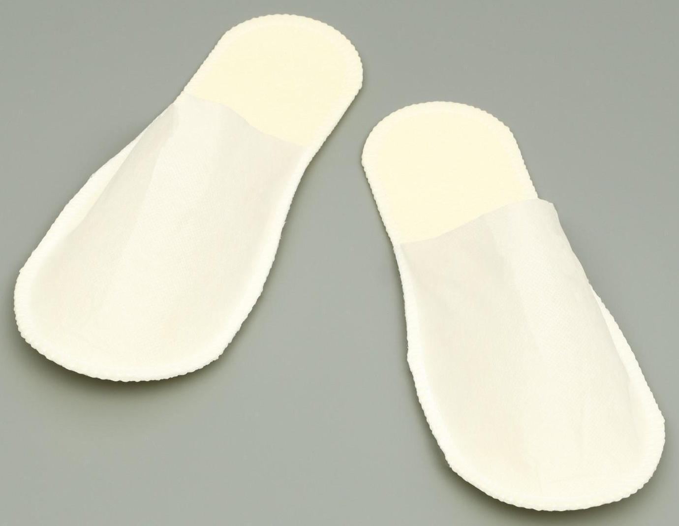 Одноразовые тапочки, Стандарт Лайт, молочные / белые, с закрытым мысом, 42 р.