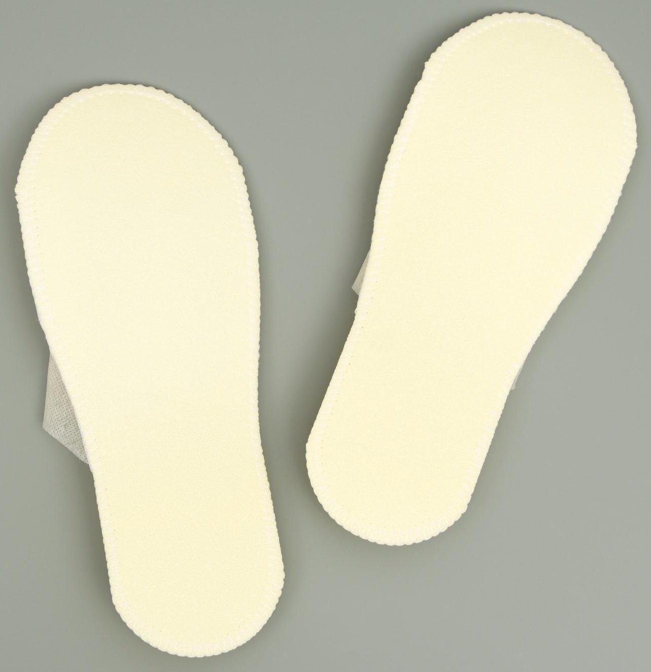 Одноразовые тапочки, Стандарт Лайт, молочные / белые, с закрытым мысом, 42 р.