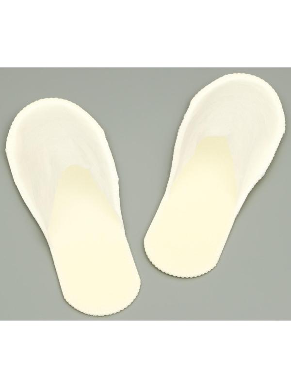 Одноразовые тапочки, Стандарт Лайт, молочные / белые, с закрытым мысом, 42 р.