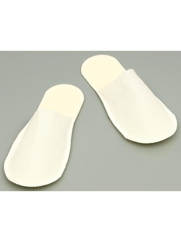 Одноразовые тапочки, Стандарт Лайт, молочные / белые, с закрытым мысом, 42 р.