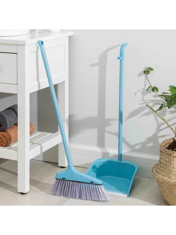 Щётка с совком Доляна: щётка 23×78, совок 25×26×71, ручки металл, цвет МИКС