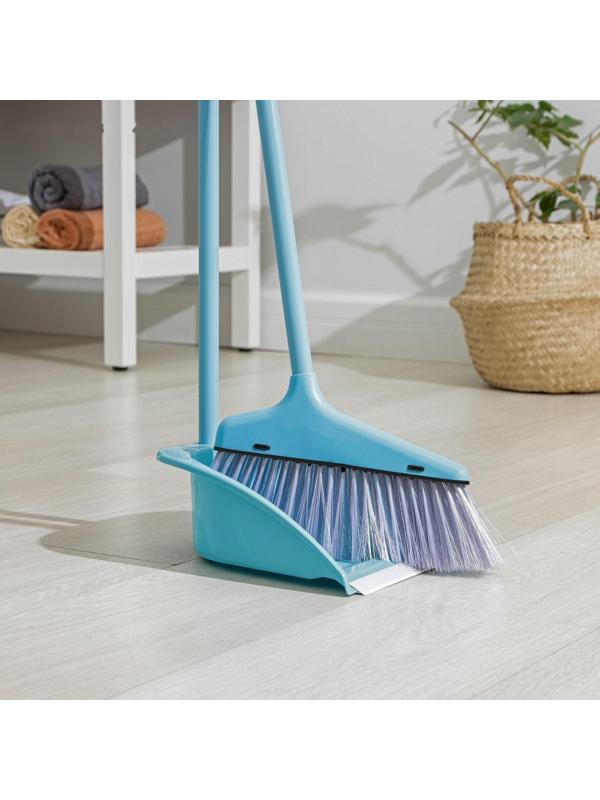 Щётка с совком Доляна: щётка 23×78, совок 25×26×71, ручки металл, цвет МИКС