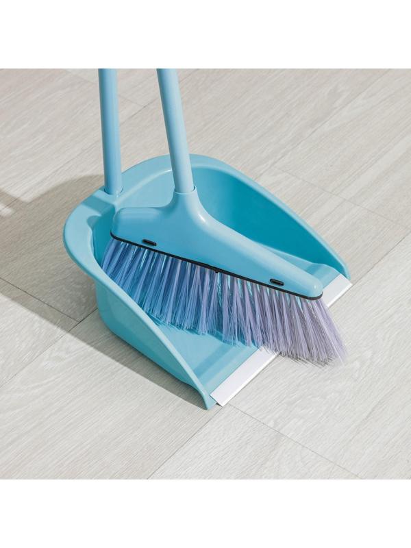 Щётка с совком Доляна: щётка 23×78, совок 25×26×71, ручки металл, цвет МИКС