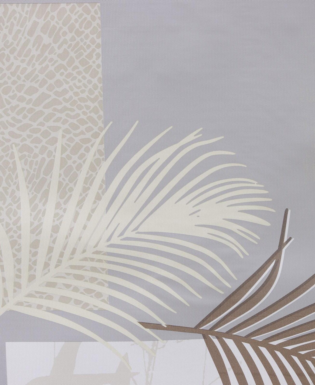 Клеёнка столовая на тканевой основе «Папоротник», рулон 20 метров, ширина 137 см, цвет серый