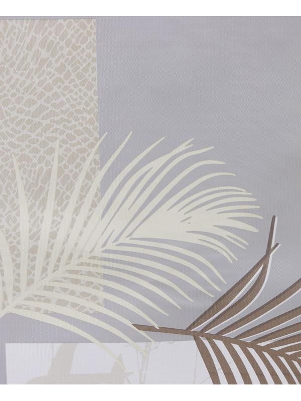 Клеёнка столовая на тканевой основе «Папоротник», рулон 20 метров, ширина 137 см, цвет серый