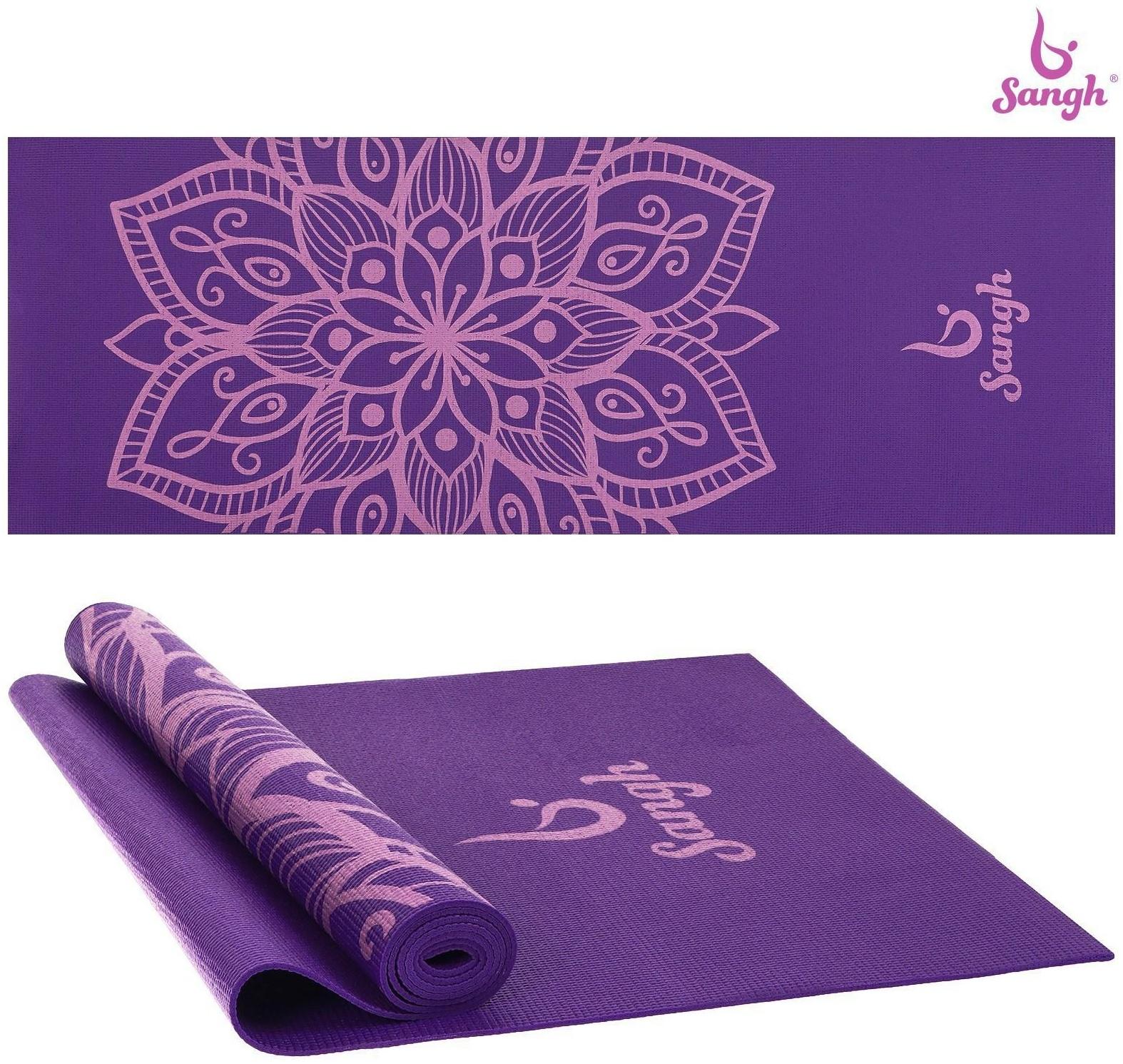 Коврик для йоги «Мандала» 173 х 61 х 0,4 см, цвет фиолетовый