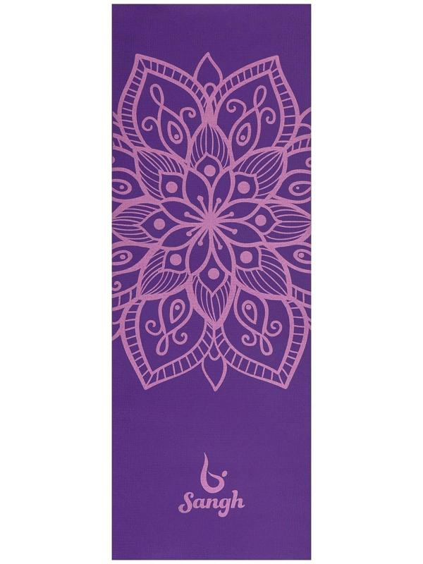 Коврик для йоги «Мандала» 173 х 61 х 0,4 см, цвет фиолетовый