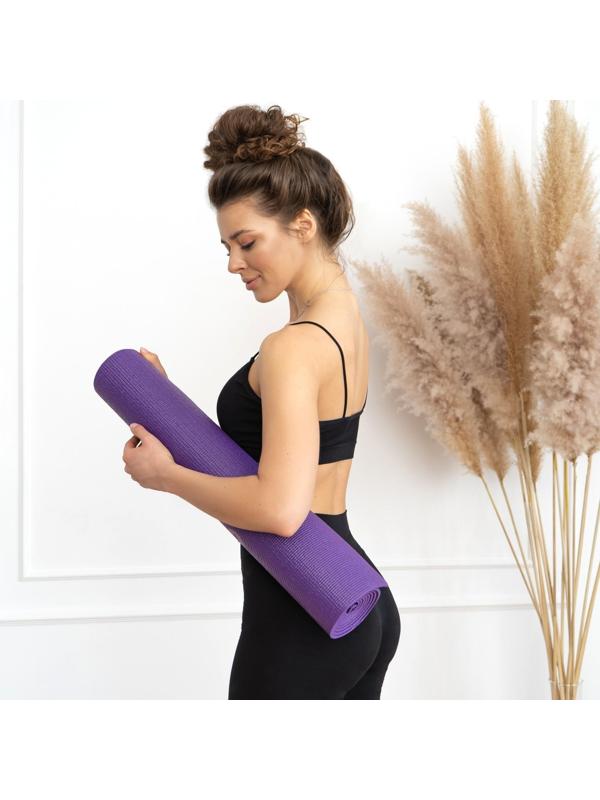 Коврик для йоги «Мандала» 173 х 61 х 0,4 см, цвет фиолетовый