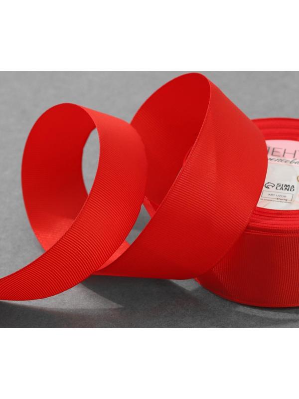Лента репсовая, 40 мм, 23 ± 1 м, цвет красный №26