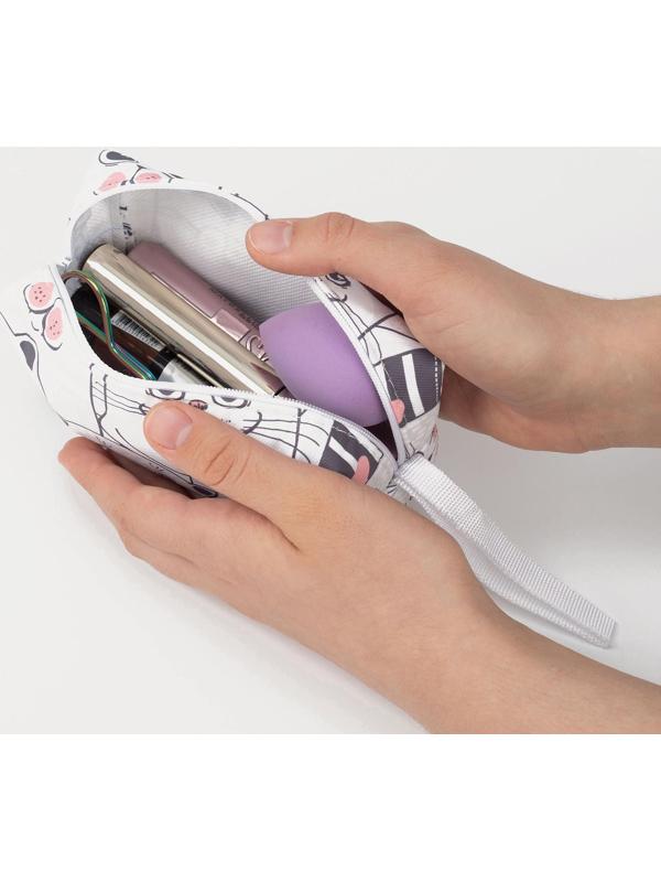 Косметичка на молнии, цвет белый