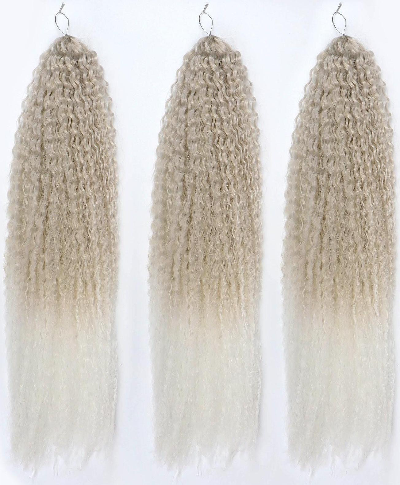 САМБА Афролоконы, 60 см, 270 гр, цвет пепельный/белый HKB454/60 (Бразилька)