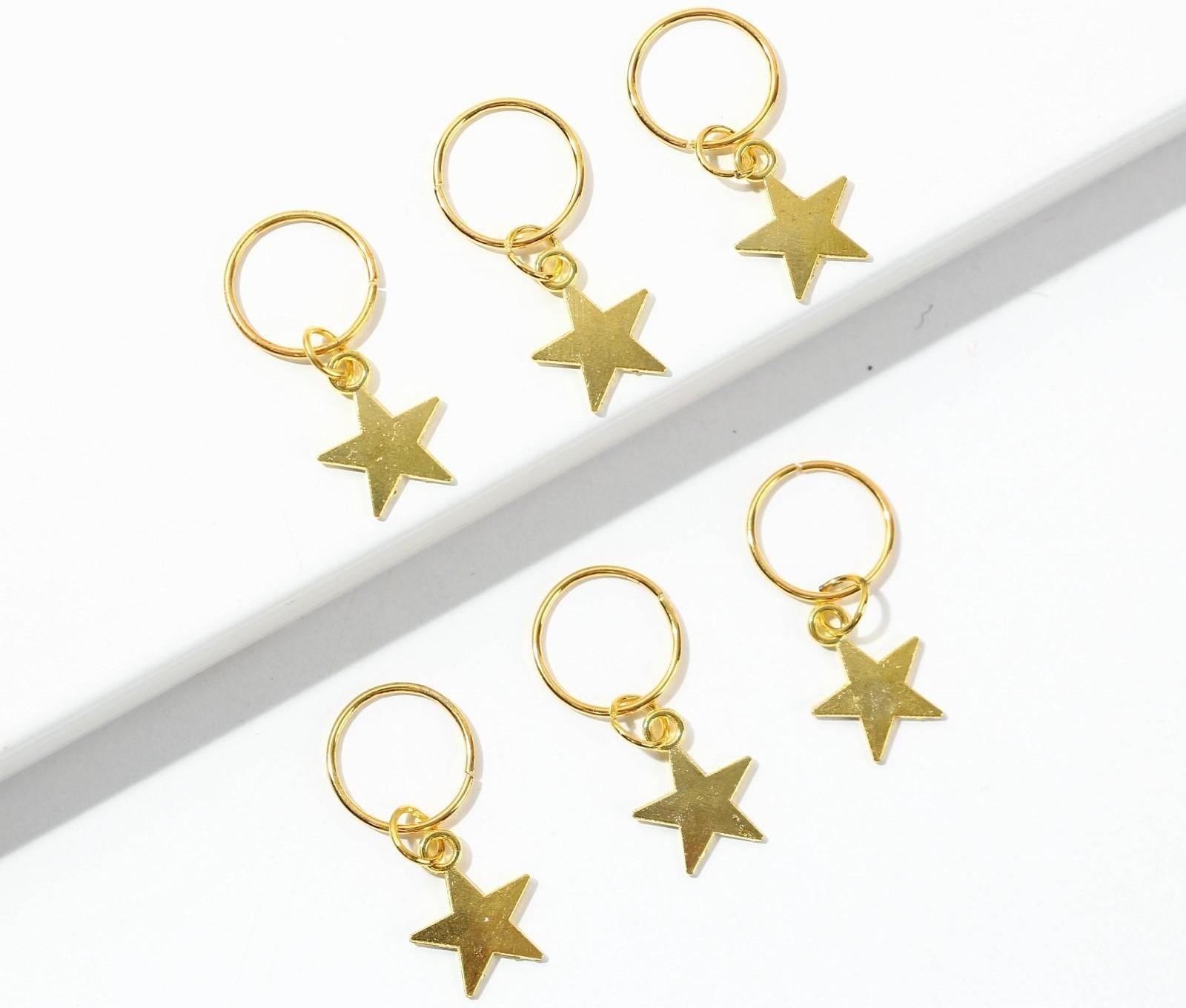 Колечки для волос «Завораживай своей красотой», пирсинг, 6 шт.