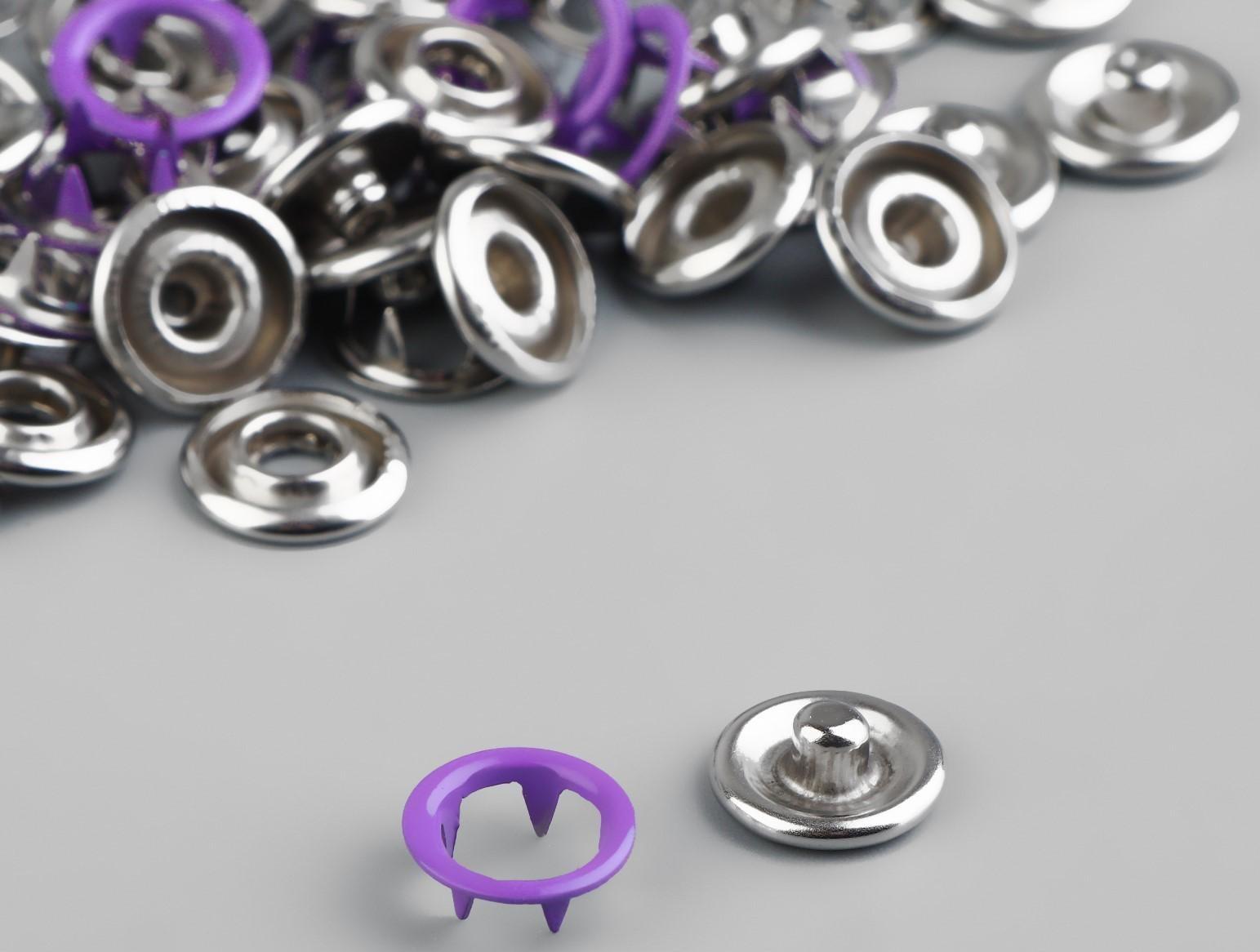 Кнопка рубашечная, d = 9,5 мм, цвет фиолетовый