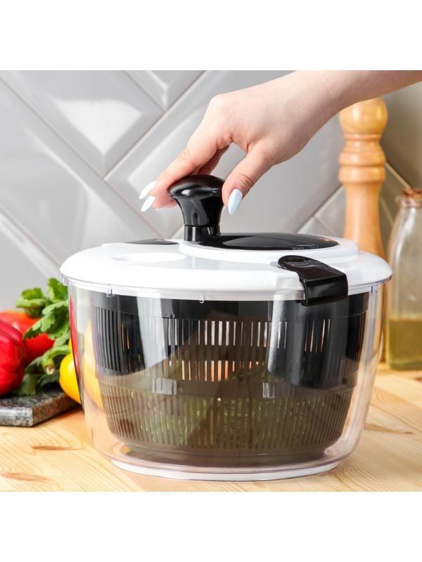 Центрифуга для сушки зелени Magistro Vegan pro, 5 л, пластик, цвет чёрно-белый