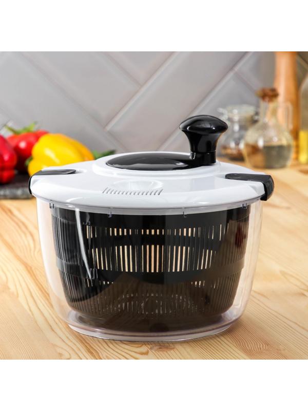 Центрифуга для сушки зелени Magistro Vegan pro, 5 л, пластик, цвет чёрно-белый