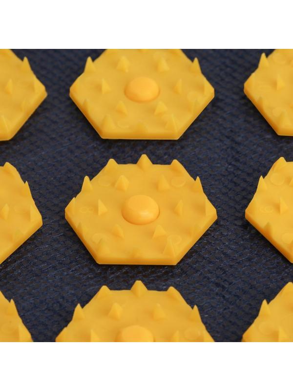 Ипликатор-коврик, спанбонд, 360 модулей, 56 × 62 см, цвет тёмно-синий/жёлтый