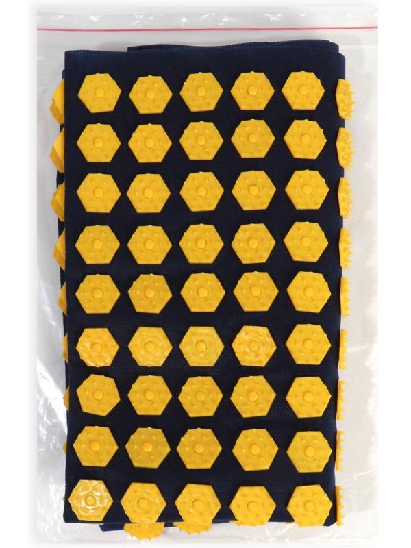 Ипликатор-коврик, спанбонд, 360 модулей, 56 × 62 см, цвет тёмно-синий/жёлтый