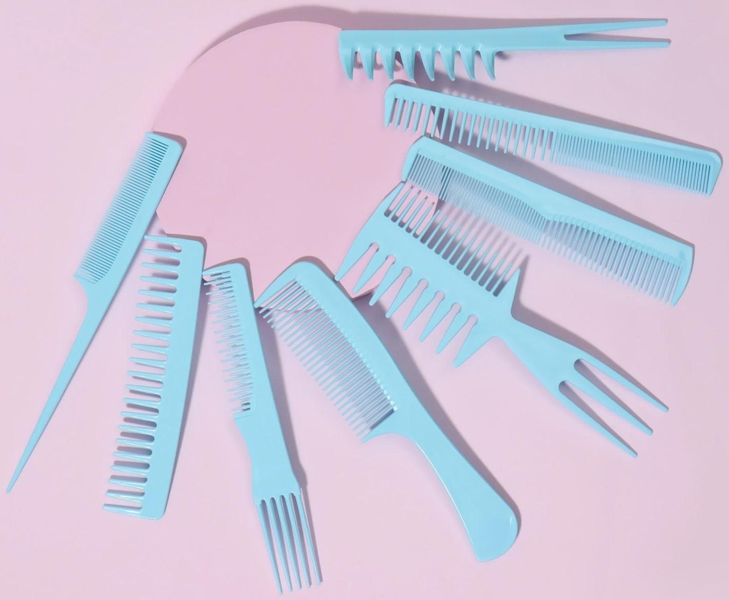 Набор расчёсок, 8 предметов, цвет МИКС