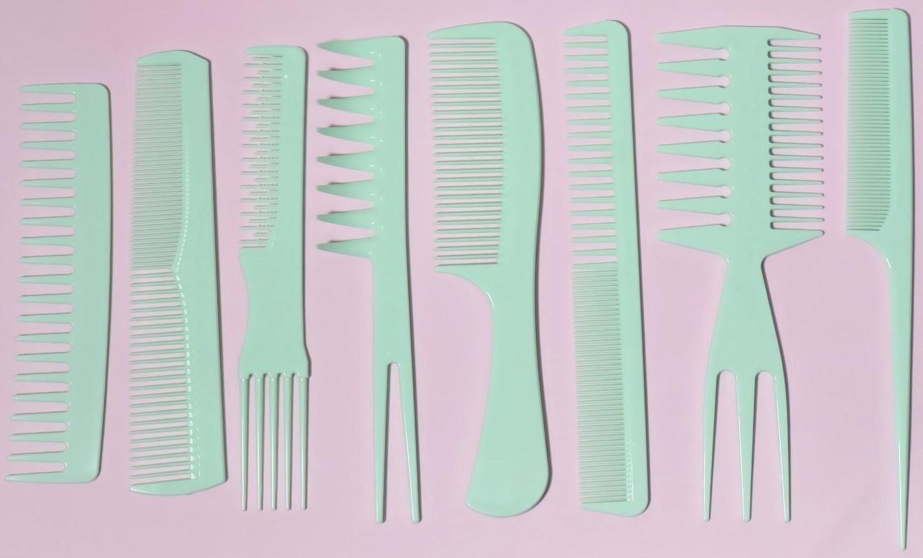 Набор расчёсок, 8 предметов, цвет МИКС