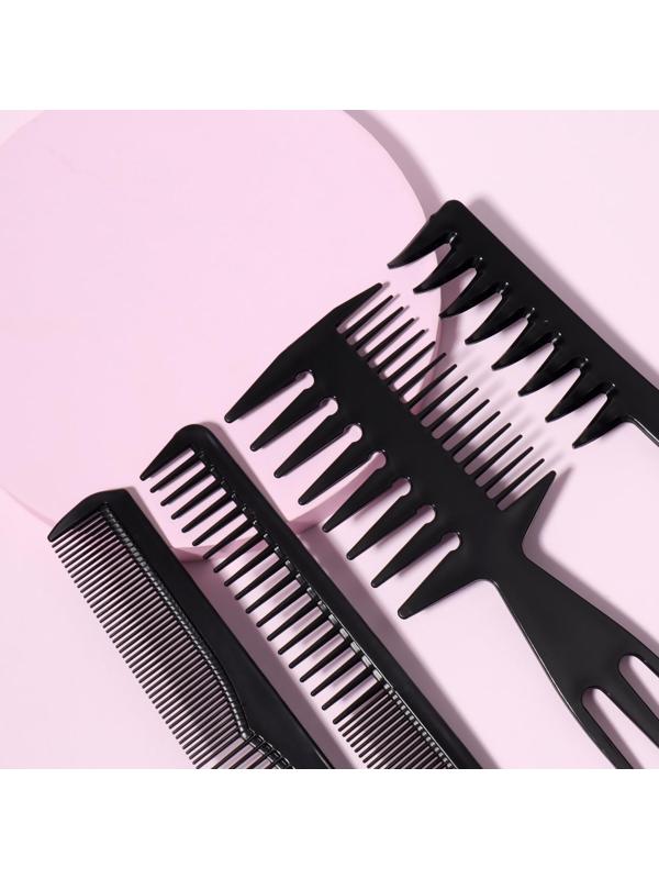 Набор расчёсок, 8 предметов, цвет чёрный