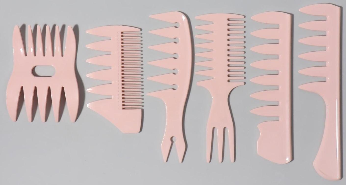 Набор расчёсок, 6 предметов, цвет МИКС