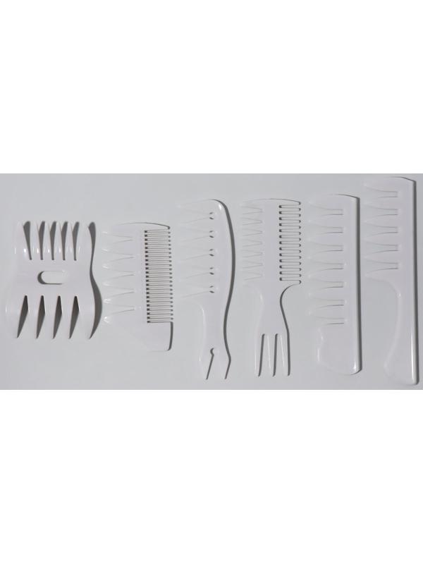 Набор расчёсок, 6 предметов, цвет МИКС