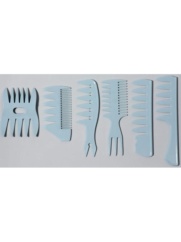 Набор расчёсок, 6 предметов, цвет МИКС