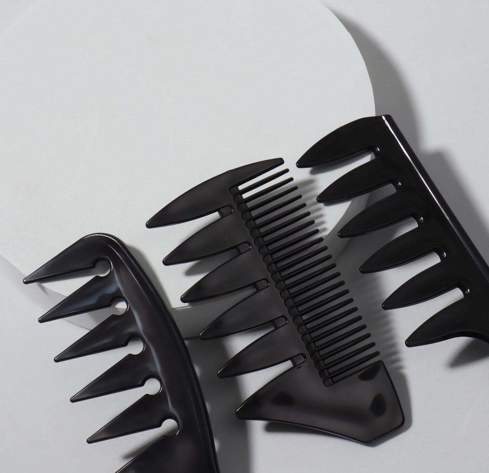 Набор расчёсок, 6 предметов, цвет чёрный