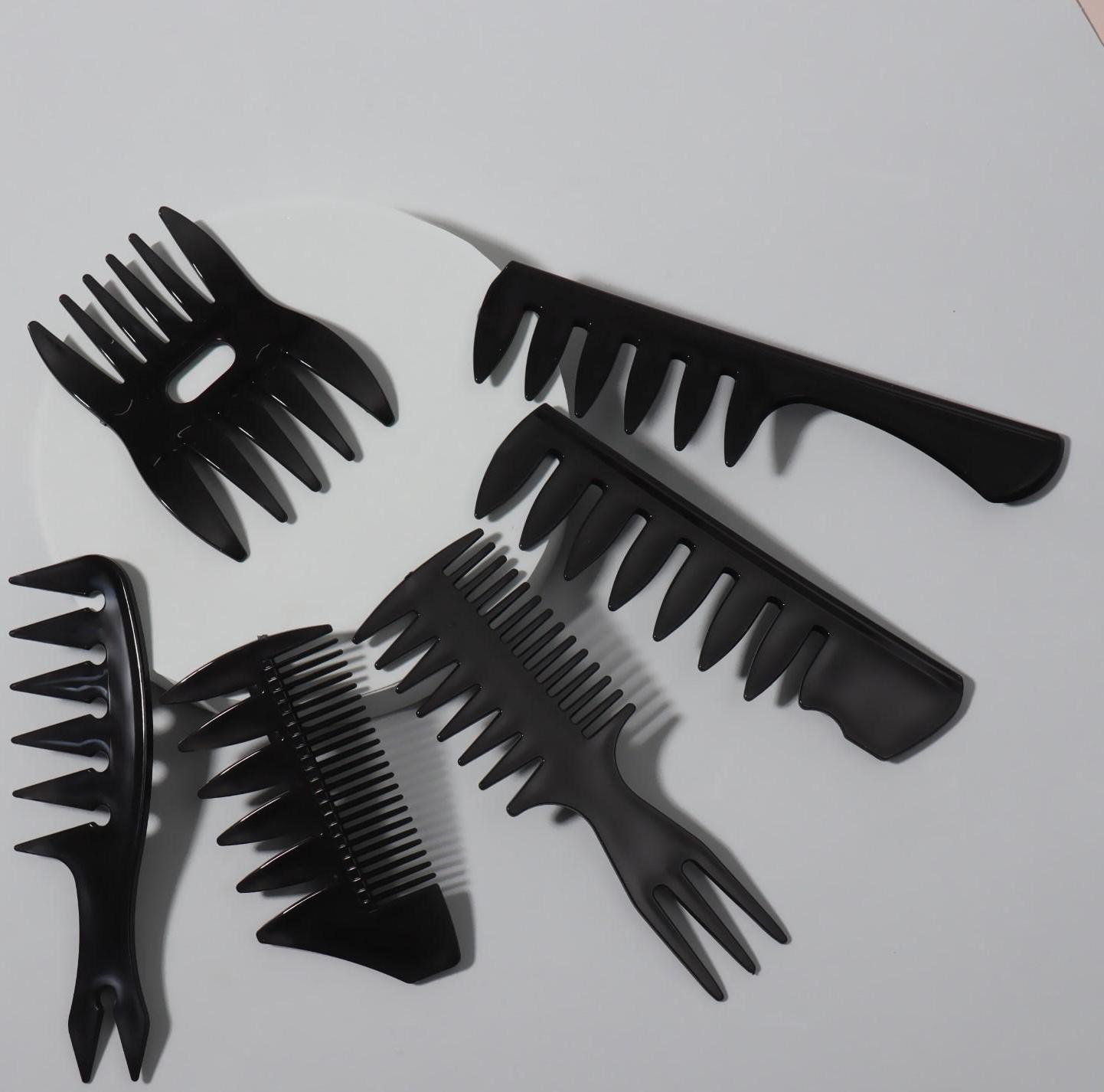 Набор расчёсок, 6 предметов, цвет чёрный