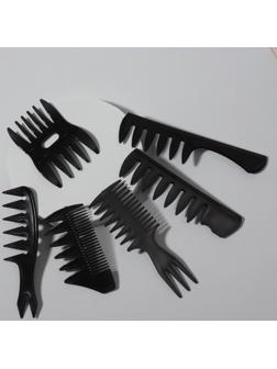 Набор расчёсок, 6 предметов, цвет чёрный
